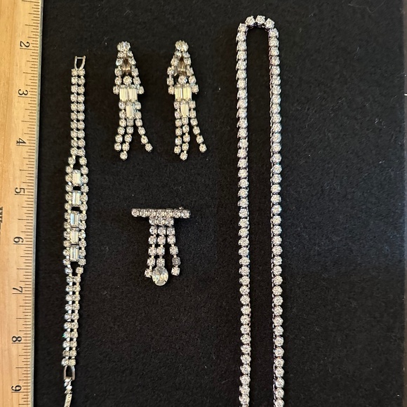 Nolan Miller Glamour Necklace PLUS similar brooch, clip earrings, bracelet!!